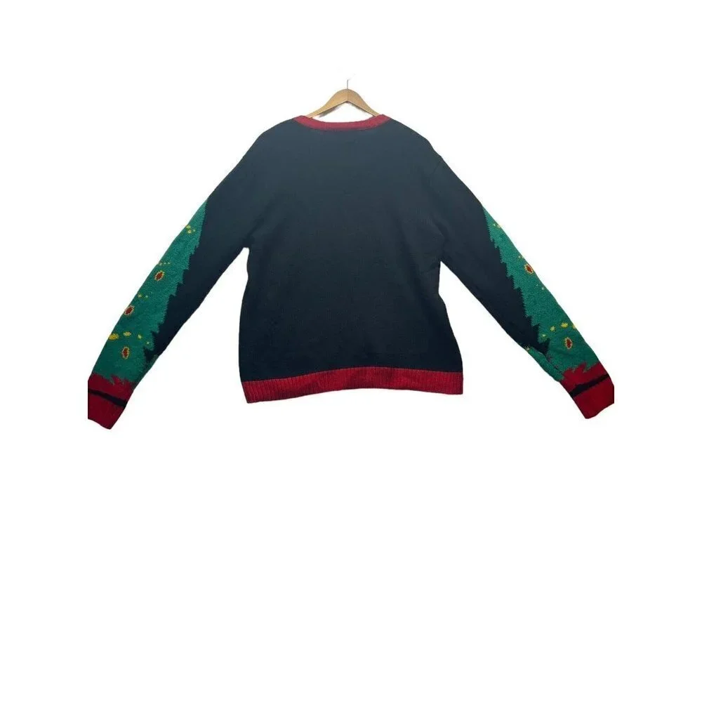 VELOCIRAPTOR Dino PRESENTS Ugly CHRISTMAS SWEATER Mens SIZE L Used